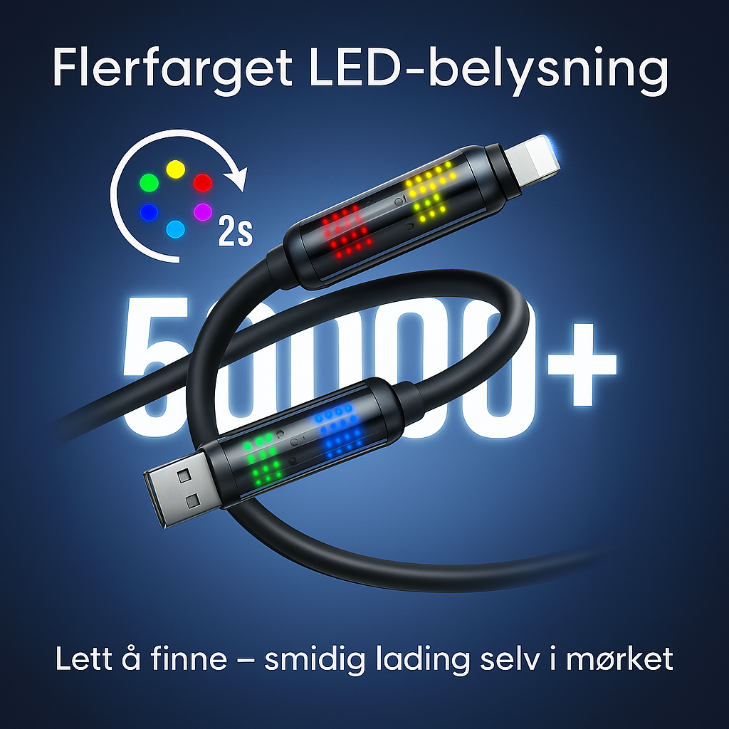 iGuard flerfarget LED-belysning lett a finne i morket