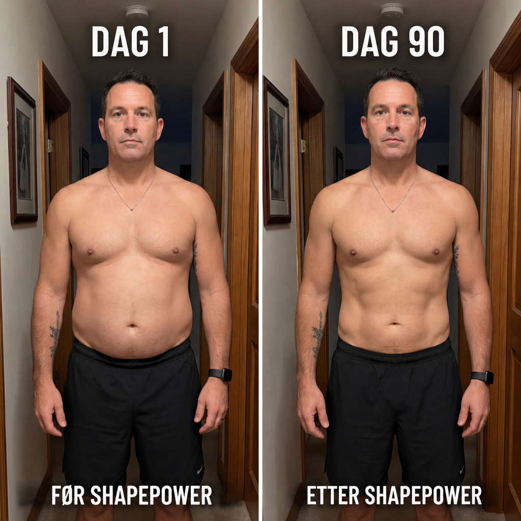 Før og etter ShapePower – dag 1 og dag 90