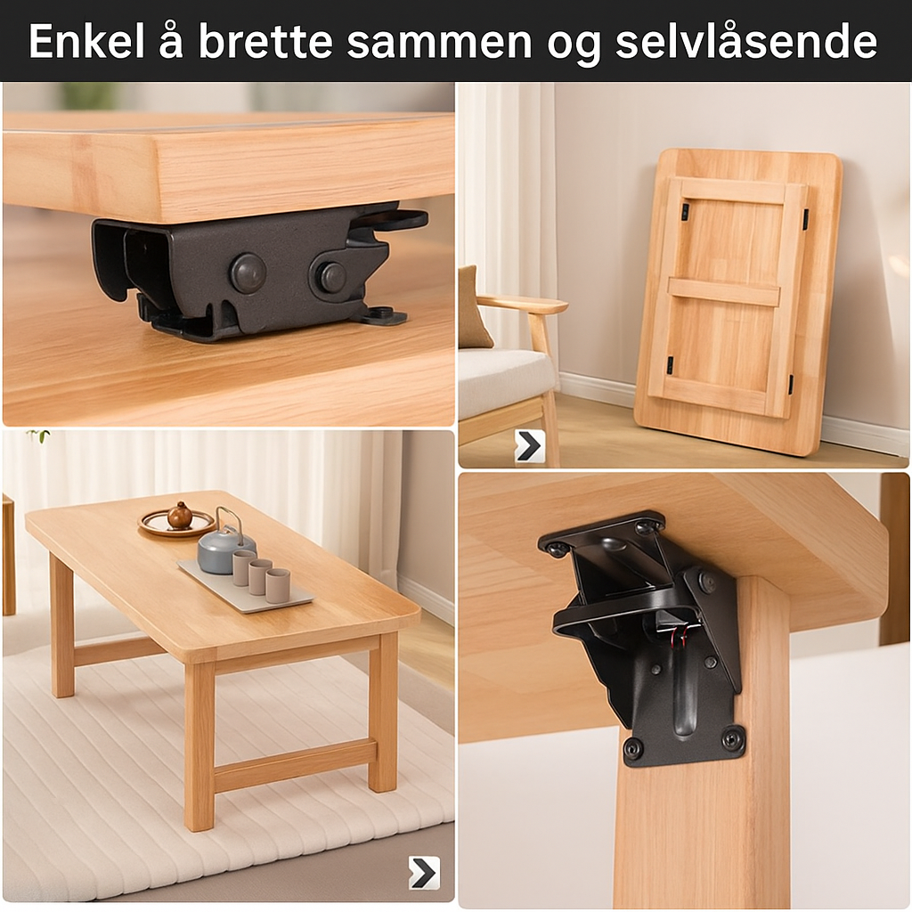 Bordsbenfester sammenleggbar selvlåsende norsk