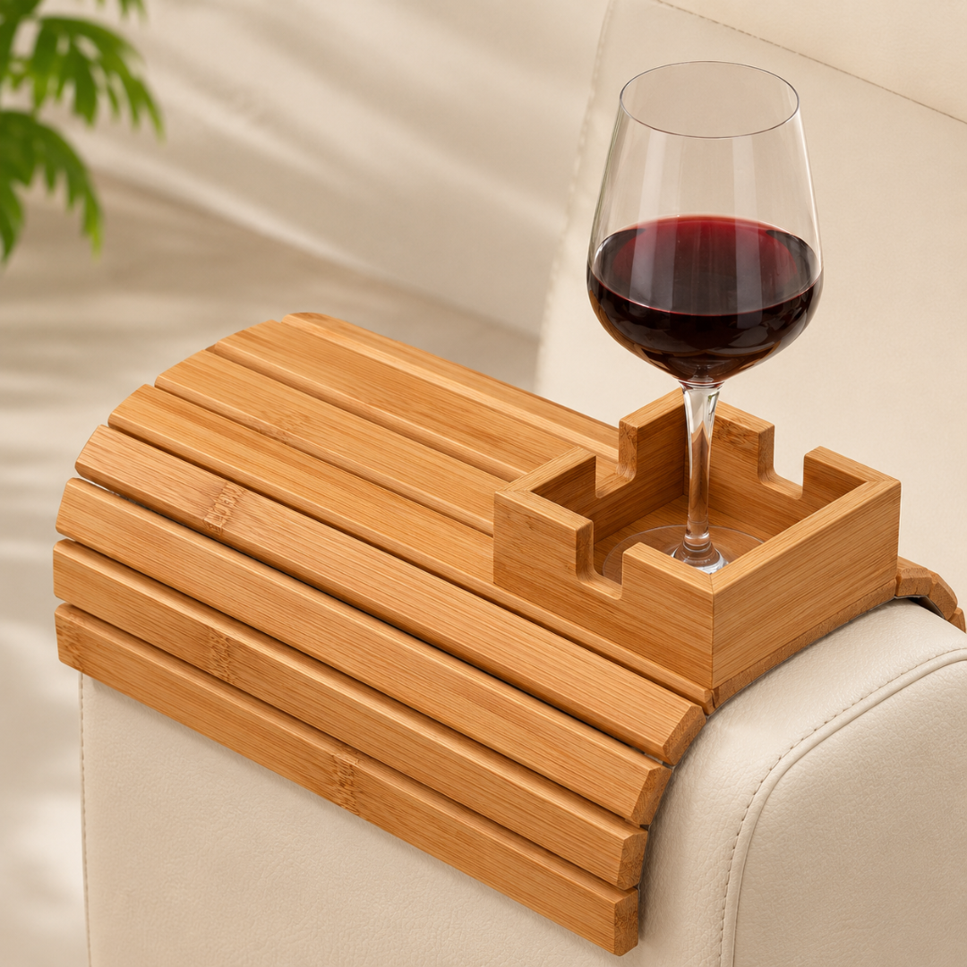 Sofabrett i tre til armlenet – bilde 5