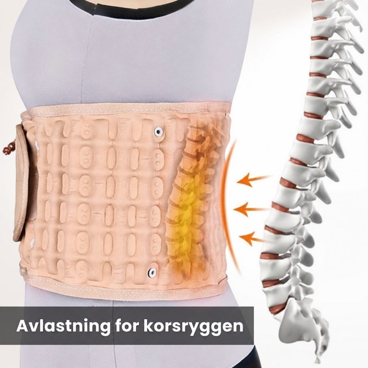 Ryggavlasteren gir korsryggen mer plass