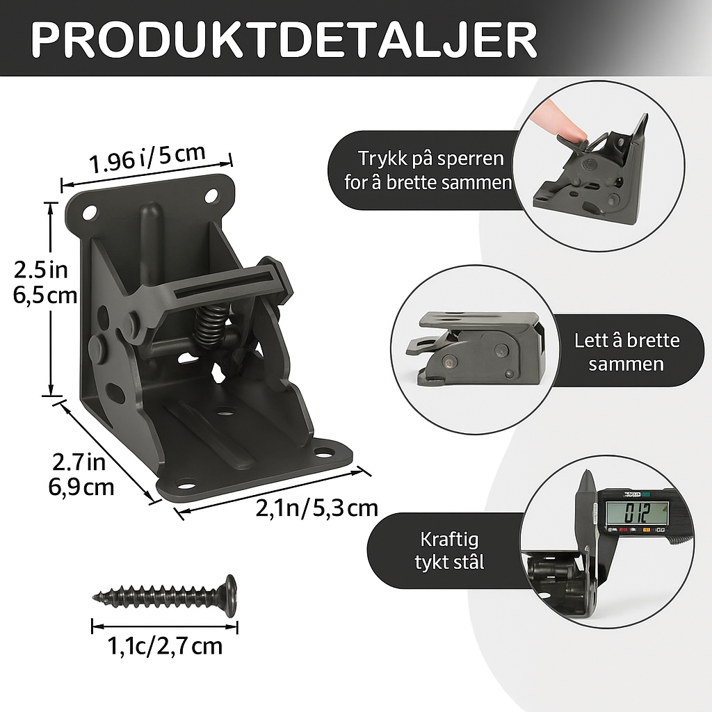 Bordsbenfester produktdetaljer norsk