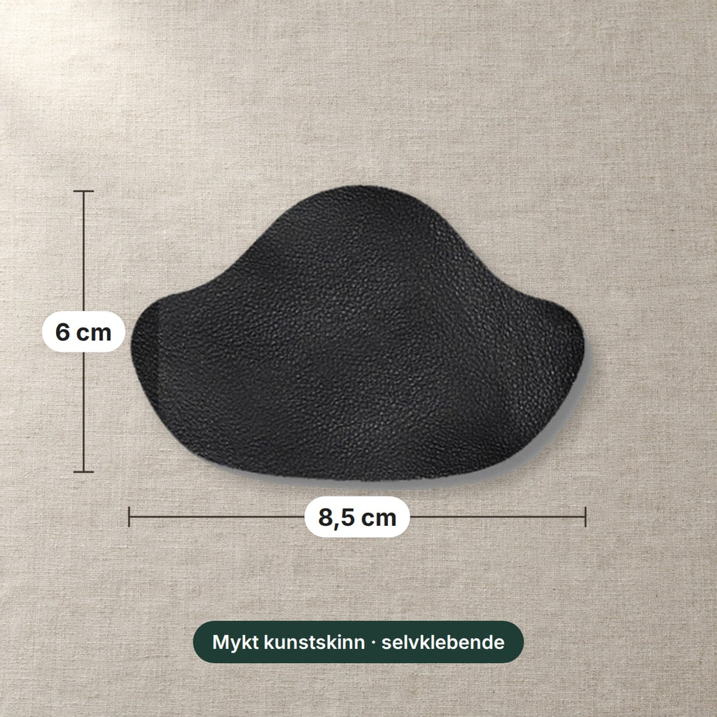 Mål: 8,5 × 6 cm per lapp