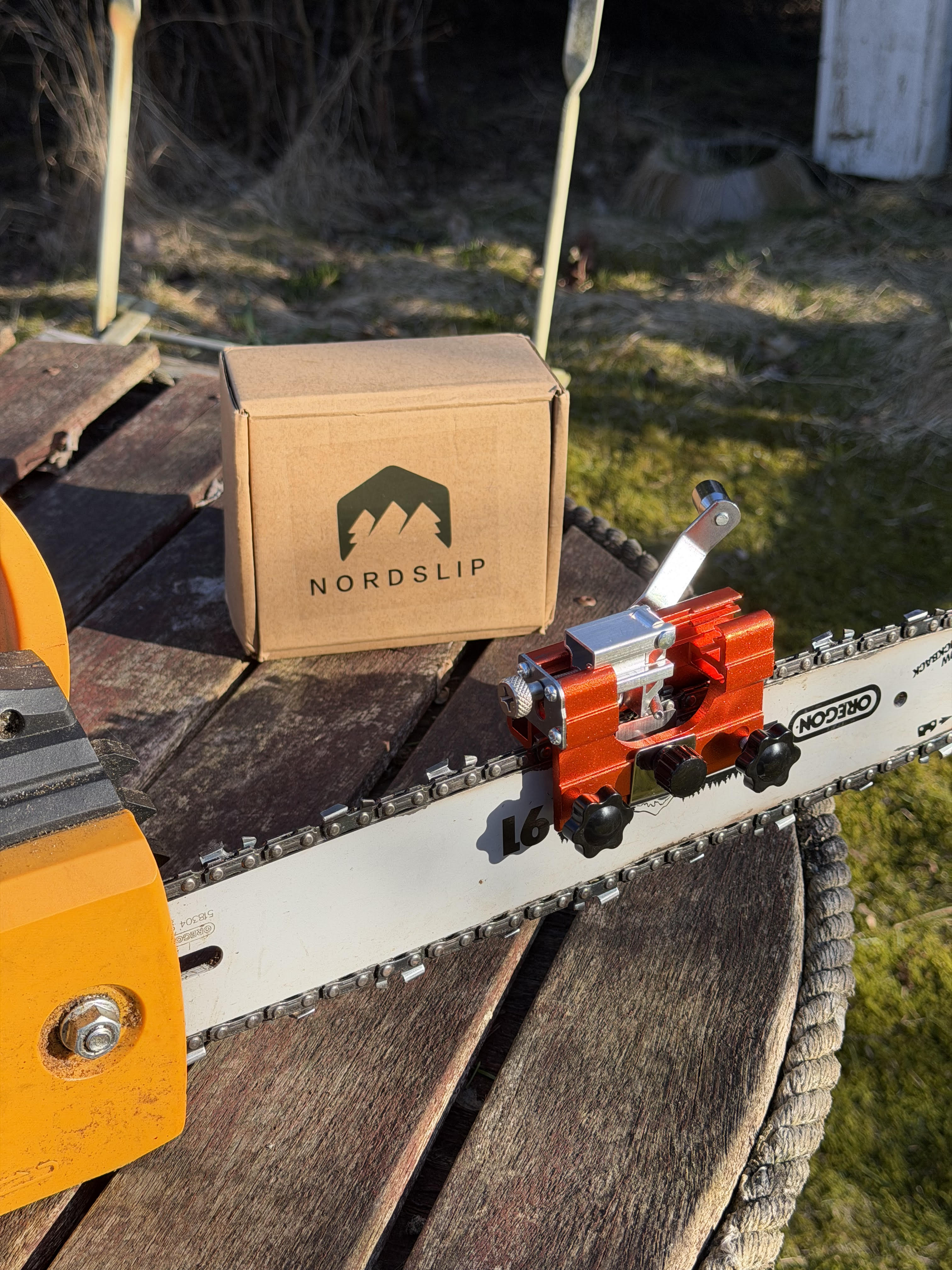NordSlip kjedesliper i bruk