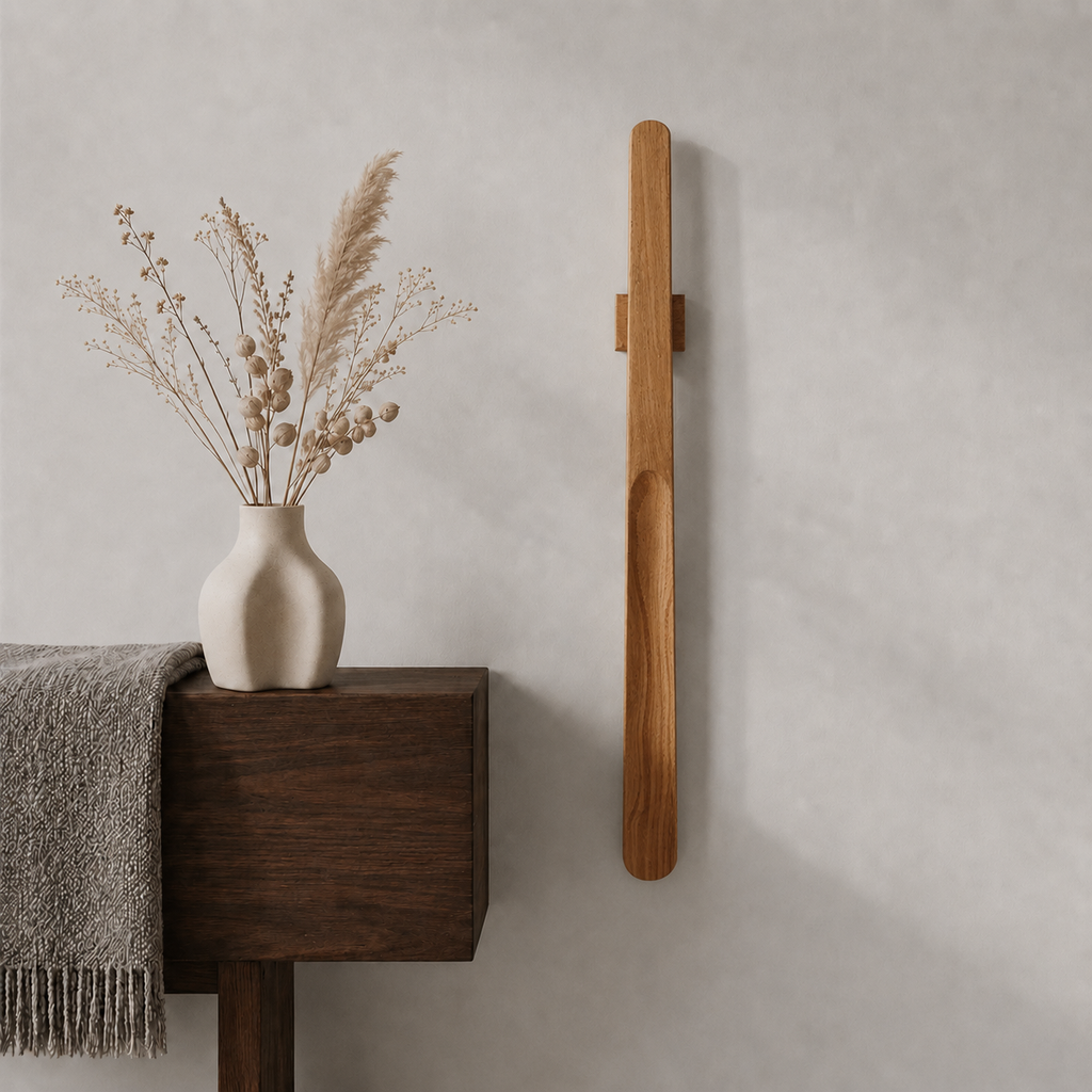 Magnetisk skohorn i tre med veggfeste – bilde 8
