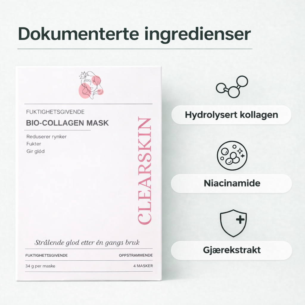 Dypt fuktighetsgivende bio-kollagenmaske