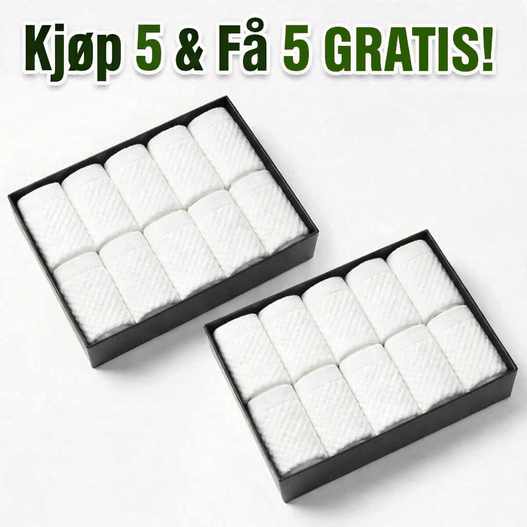 Bambussokker 5-pakning / Få 5 ekstra GRATIS