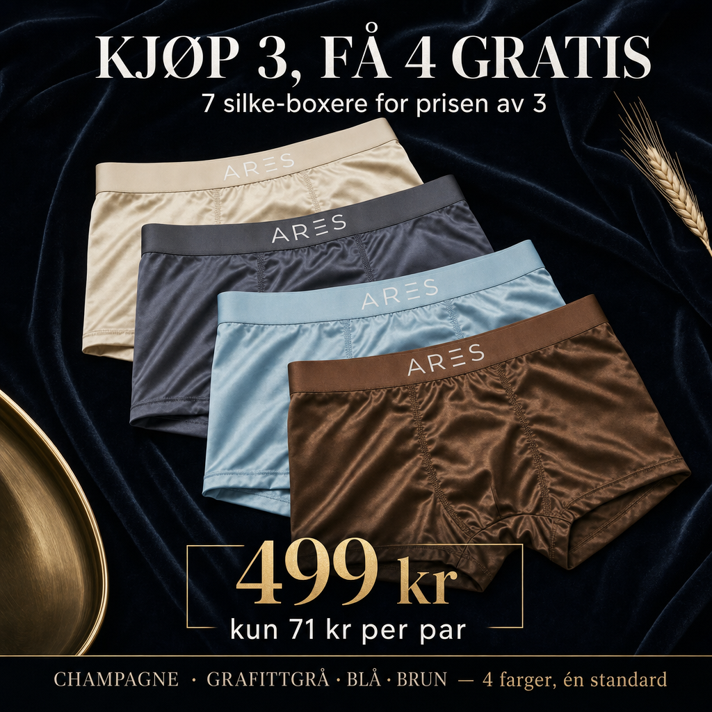 ARES Silke Boxere | Kjøp 3 Få 4 Gratis - Premium Silke-Komfort