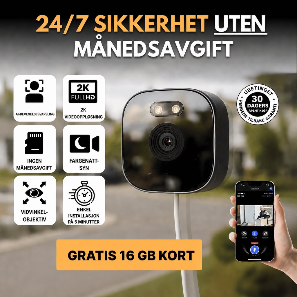 Vesta vinduskamera – 24/7 sikkerhet uten månedsavgift