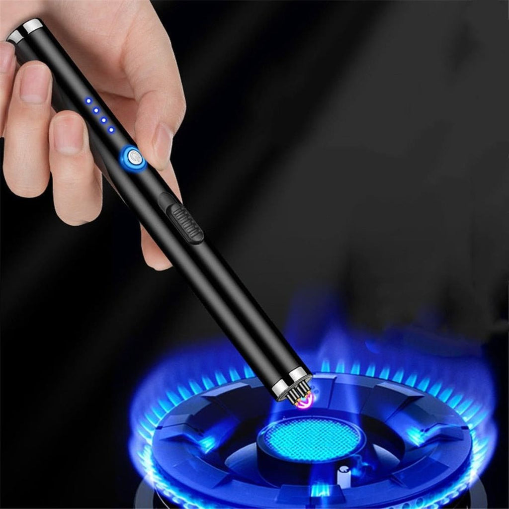 Elektrisk lighter brukt til å tenne duftlys på et bord