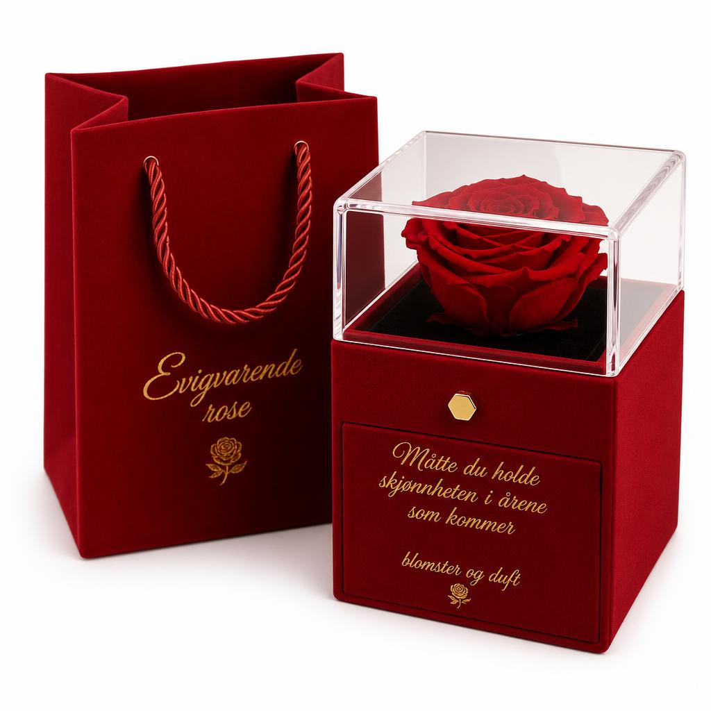 Evigvarende Rose – gaveeske med evig rose