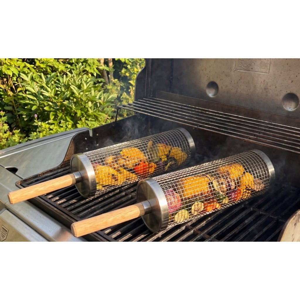 To grillkurver paa grillen