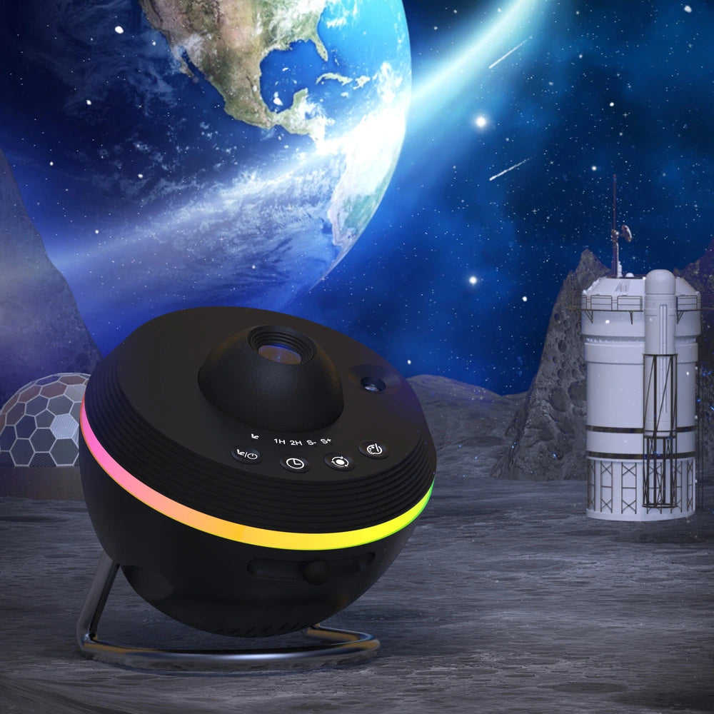 Galakseprojektor – stjerner og nordlys på taket