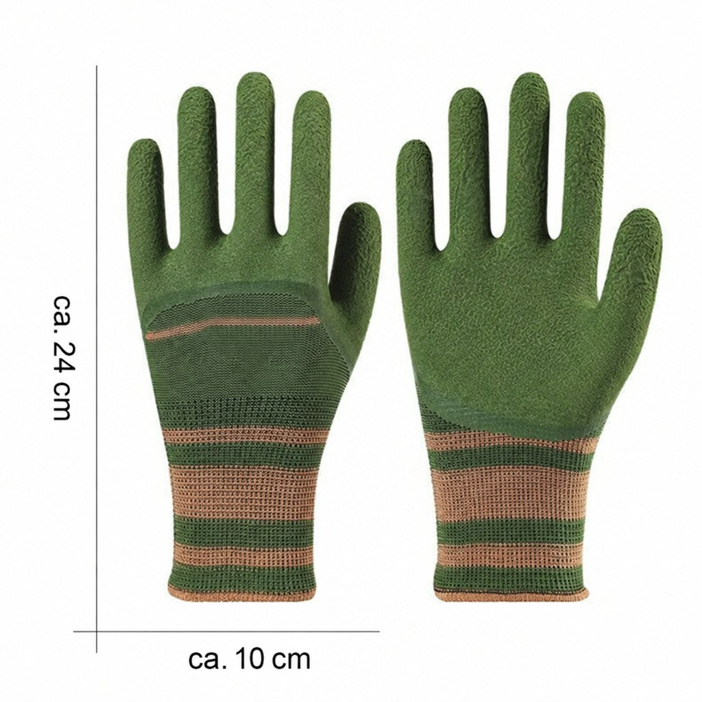 Mål på hanskene: ca. 24 cm lange og ca. 10 cm brede