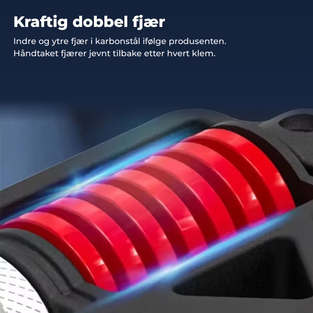 Nærbilde av den doble fjæren i karbonstål