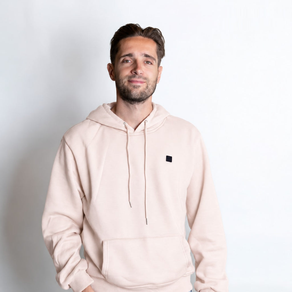 Mann i rosa Varmro-hettegenser