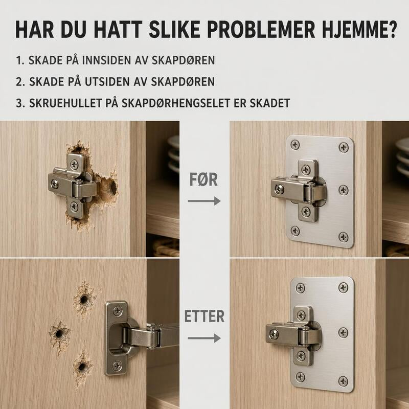 Skader og reparasjon – FØR og ETTER