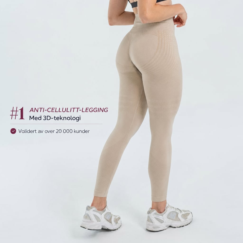 3D Anti-cellulitt-legging – drenerende push-up – bilde 3