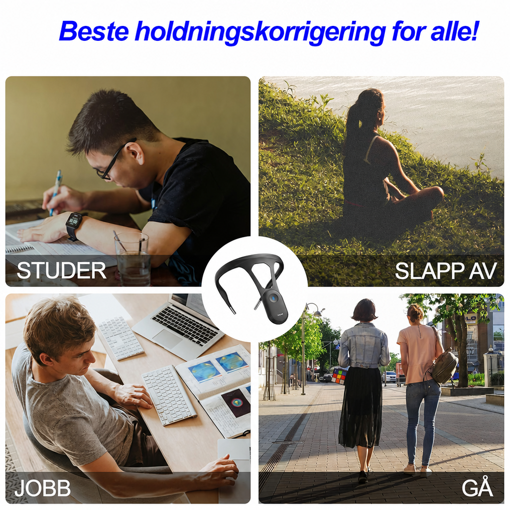 Smart Holdningstrener Pro™ – diskré holdningskorrigering med vibrasjon