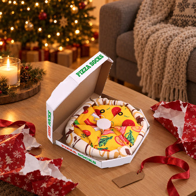 Pizzola™ – pizzasokker i pizzaeske, 4 par