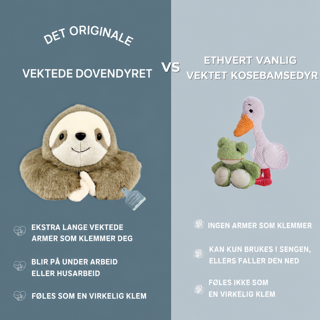 Vektet dovendyr-kosedyr – klemmer deg tilbake