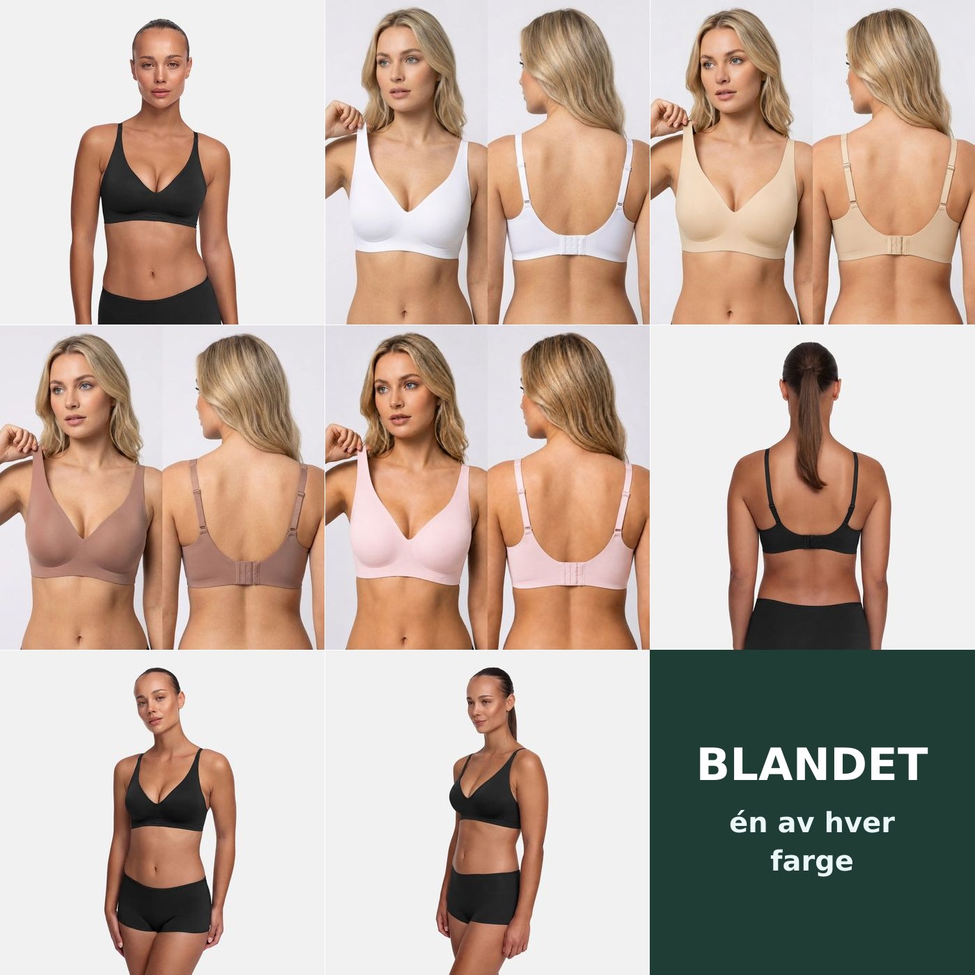 Blandet 5-pakning - en av hver farge