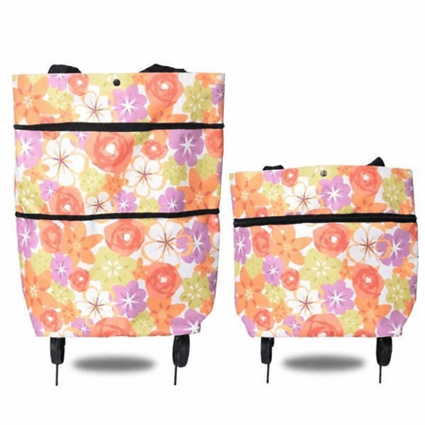 Handleveske i hvite blomster