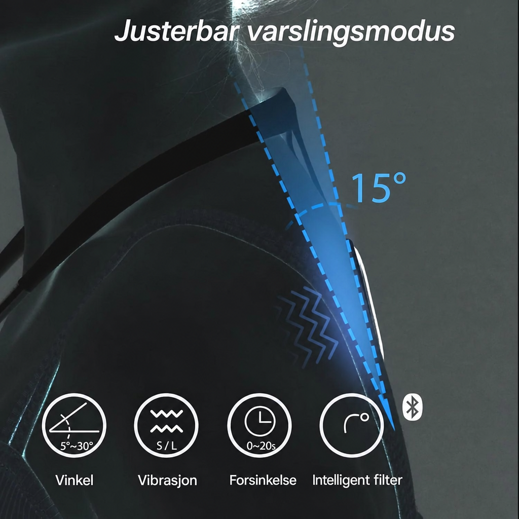 Smart Holdningstrener Pro™ – diskré holdningskorrigering med vibrasjon