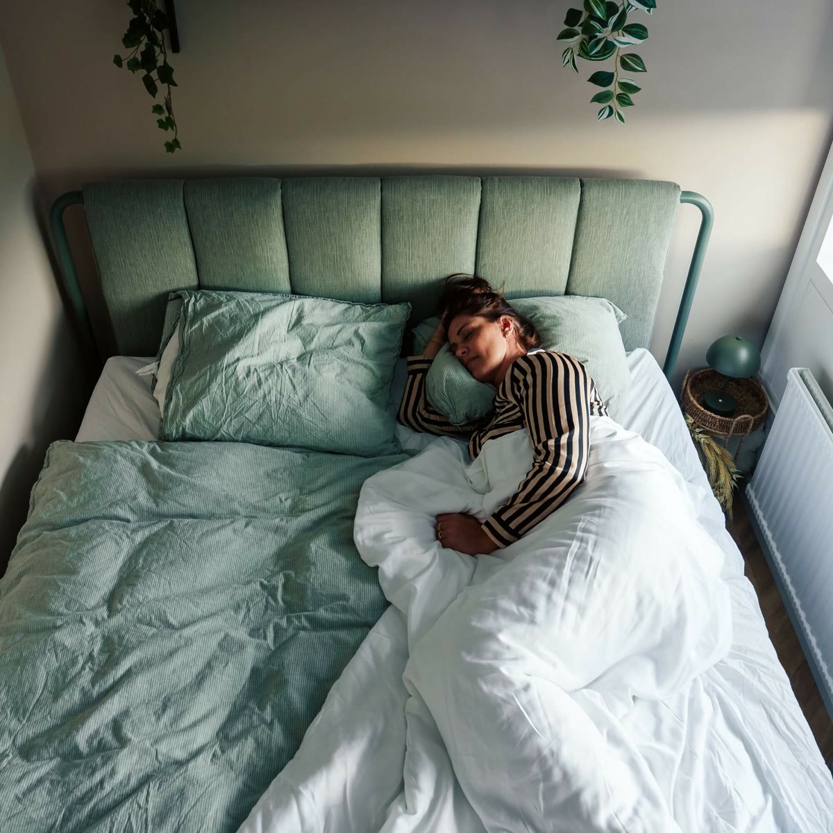 Vektdyne 140 × 200 cm med bambustrekk – bilde 2
