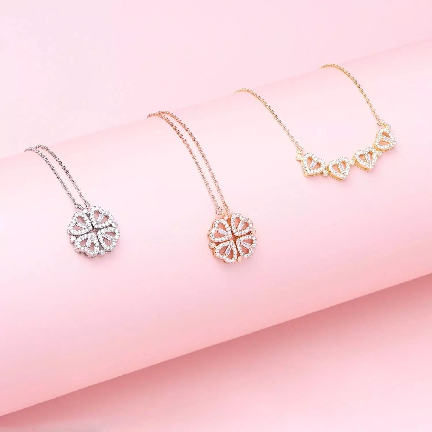 Lucky Heart – Hjertekjede med Cubic Zirconia